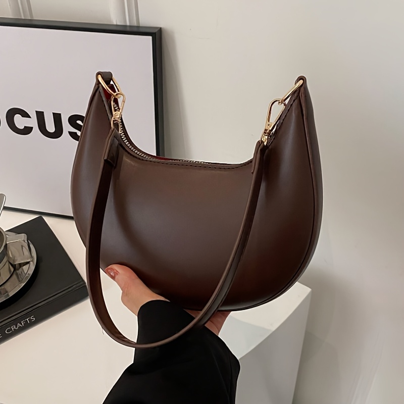 Luxury Bags Coach - New Fashionable High-end Moon-shaped Baseball Bag,