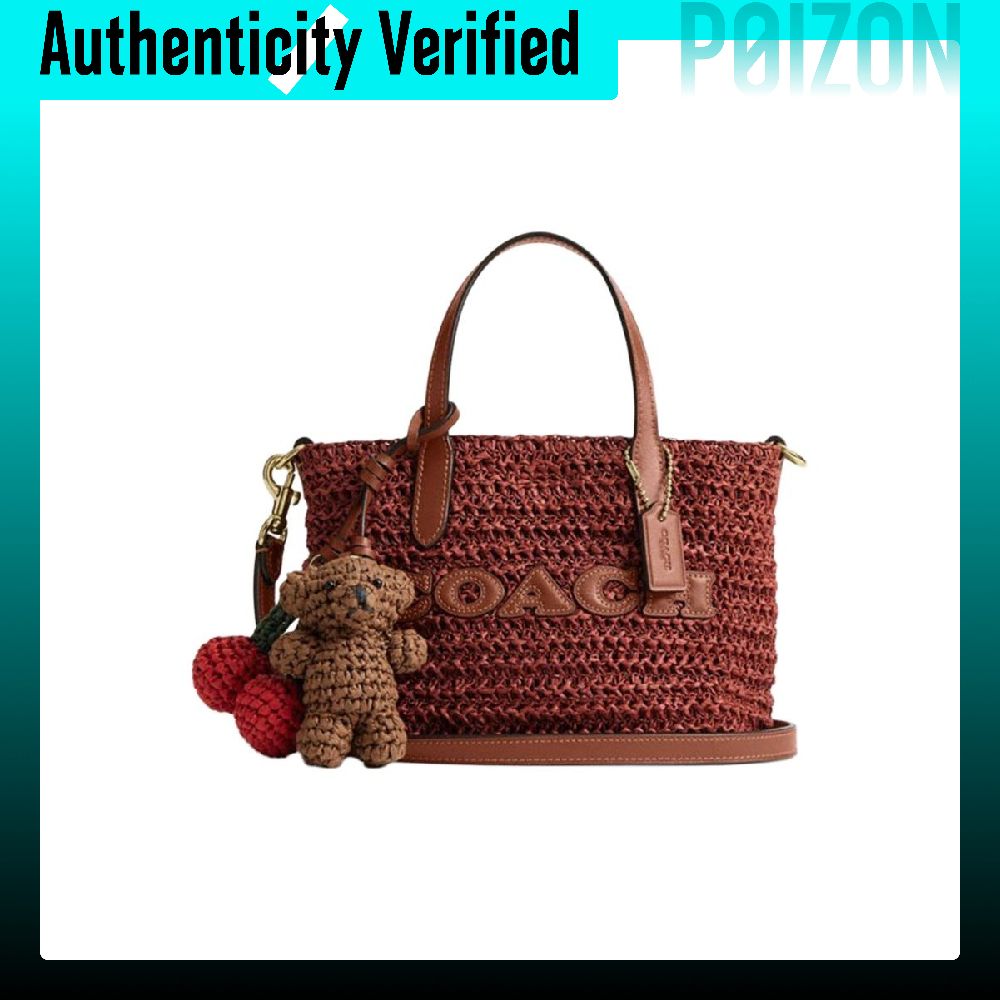 Luxury Bags Coach - COACH City Straw Woven With Refined
