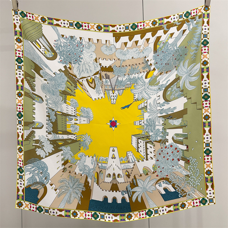 Square Silk Scarf 90CM Luxury  - đánh giá và giá Luxury Bags Design
