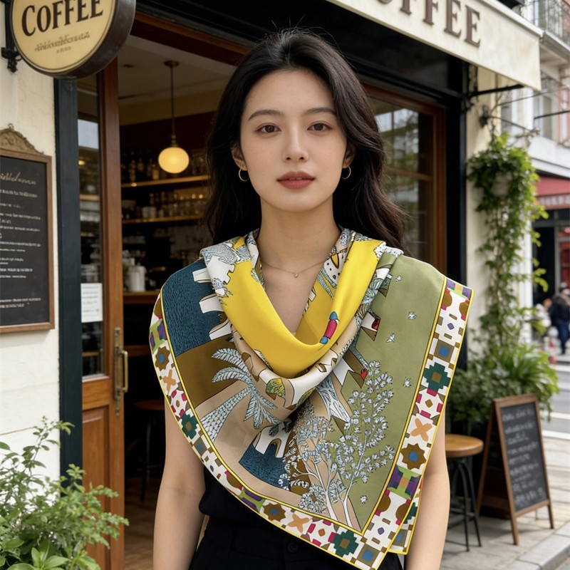 Square Silk Scarf 90CM Luxury  - đánh giá và giá Luxury Bags Design