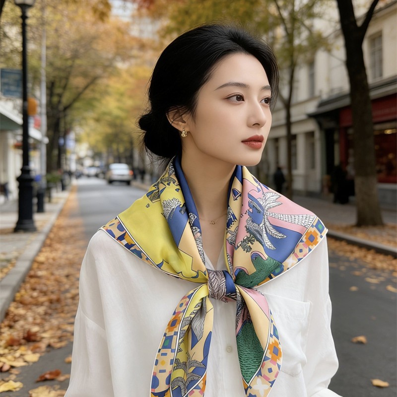 Square Silk Scarf 90CM Luxury  - đánh giá và giá Luxury Bags Design