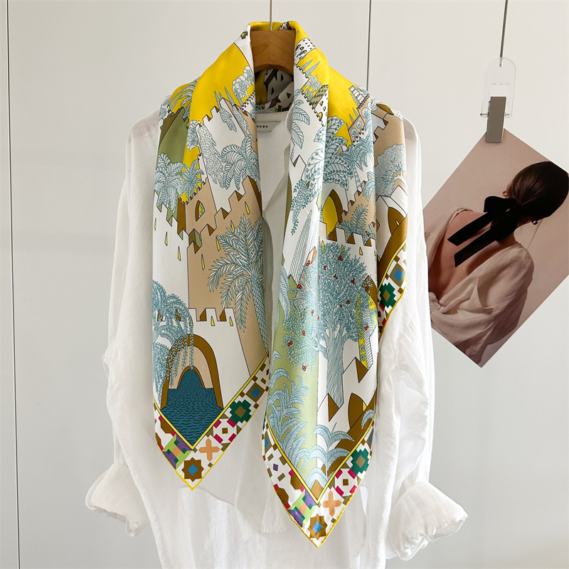 Square Silk Scarf 90CM Luxury  - đánh giá và giá Luxury Bags Design