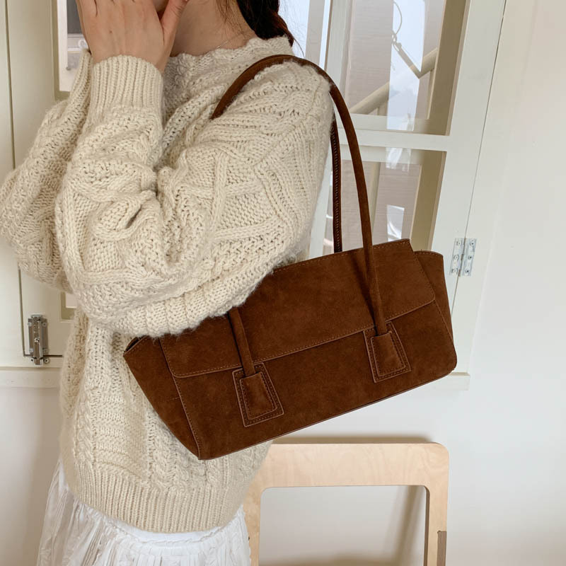 Vintage Suede Shoulder Bag Kor - đánh giá và giá Luxury Bags Blue