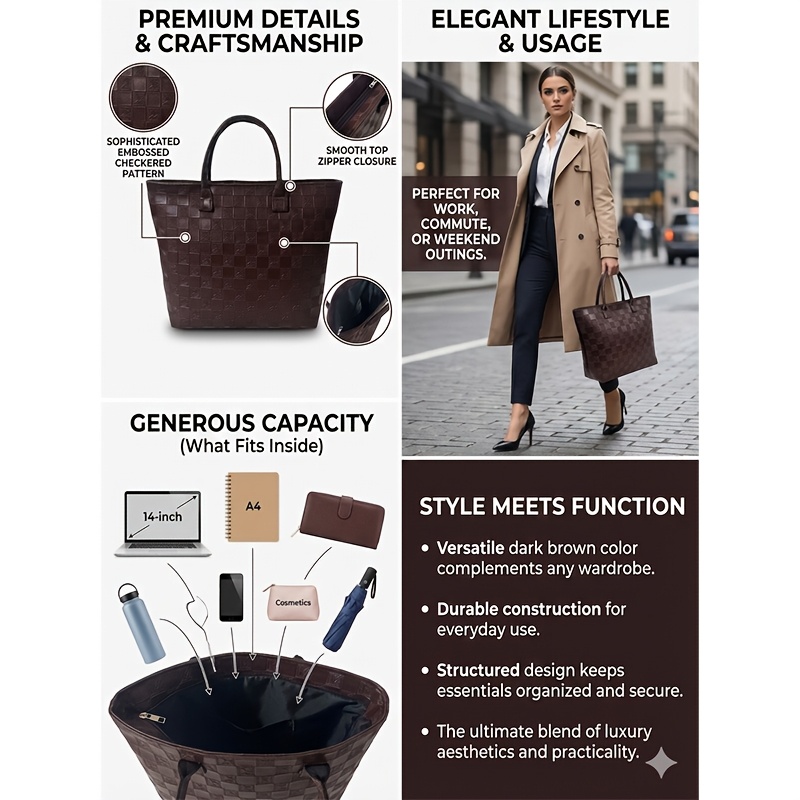 Light Luxury Deep Brown Quilte - đánh giá và giá Luxury Bags Collection