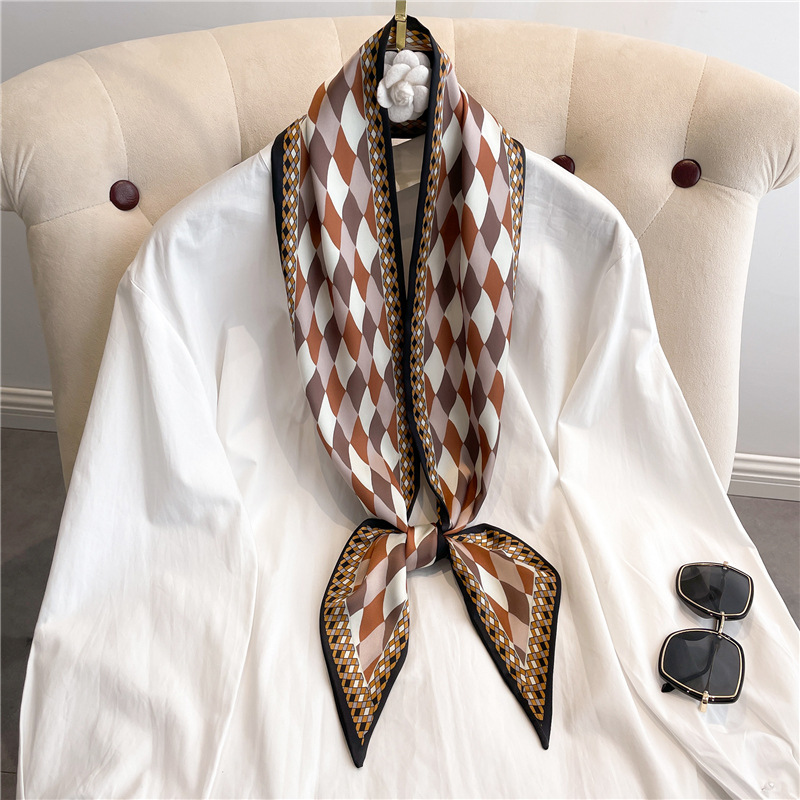 Fashion Print Long Silk Scarf  - đánh giá và giá Luxury Bags China