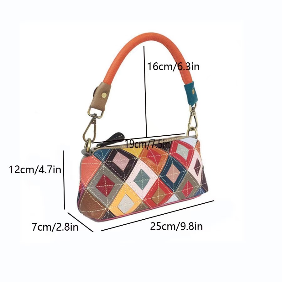 New leather checkered patchwor - đánh giá và giá Luxury Bags Blue