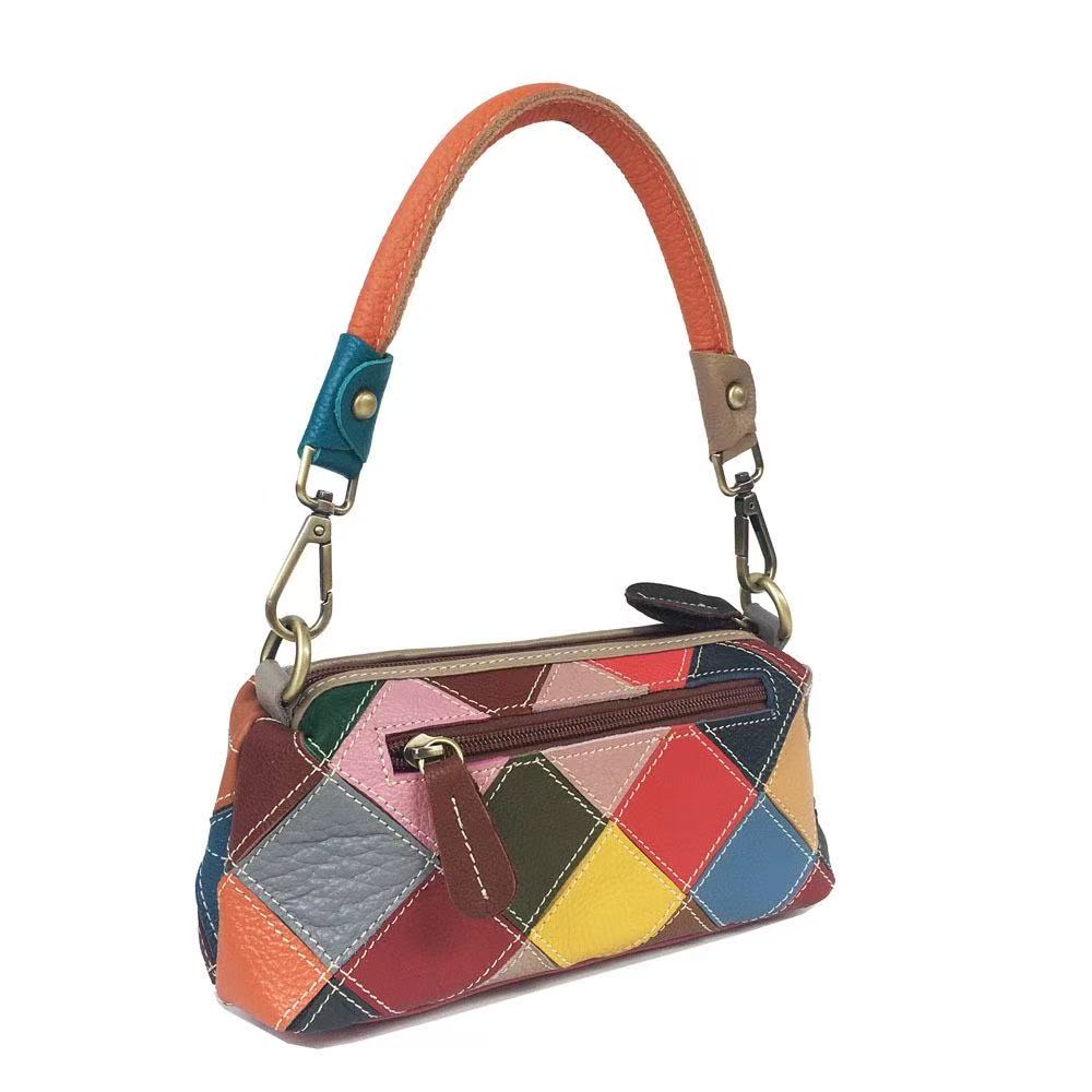 New leather checkered patchwor - đánh giá và giá Luxury Bags Blue