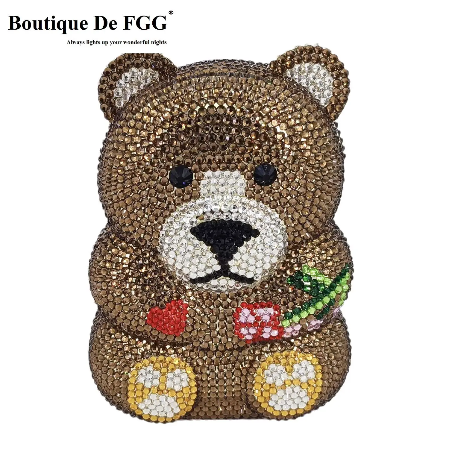 Boutique De FGG Nâu Pha Lê Gấu - đánh giá và giá Mini Bag Evening Clutch