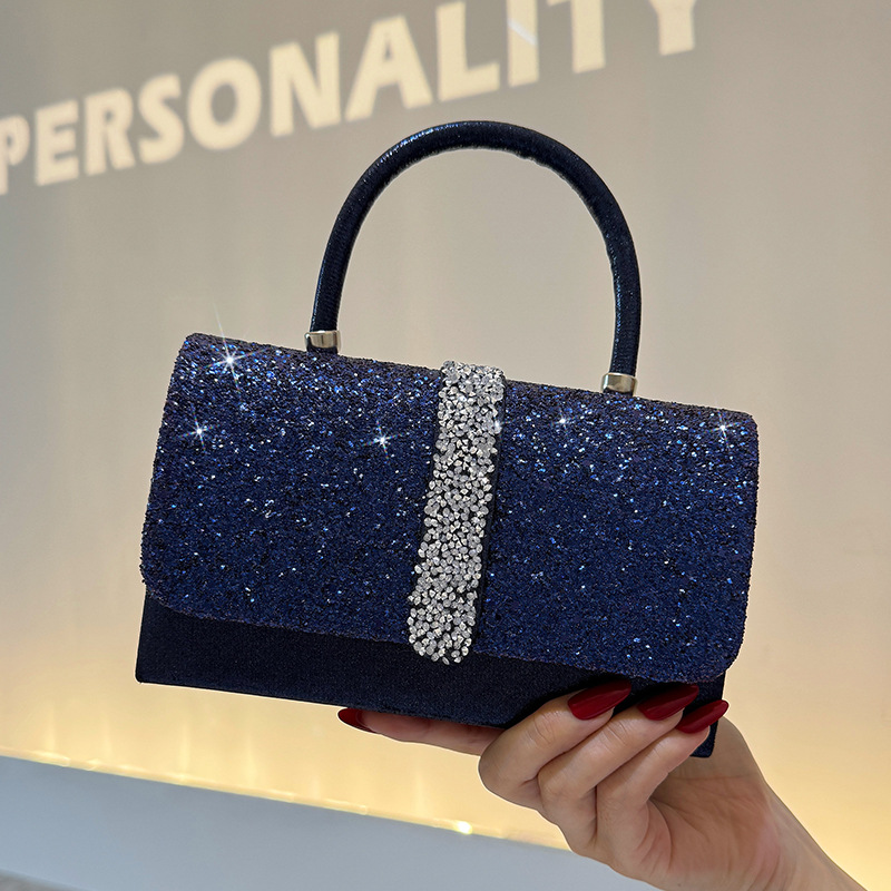 Luxurious Shiny Evening Bag, V - đánh giá và giá Luxury Bags Blue