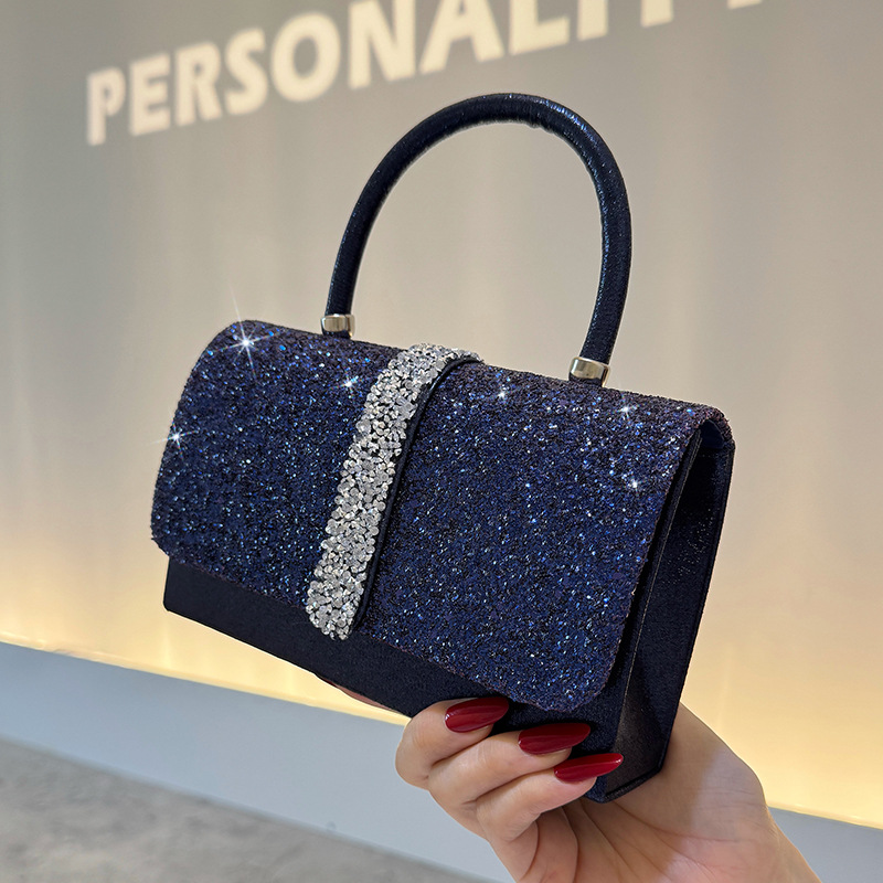 Luxurious Shiny Evening Bag, V - đánh giá và giá Luxury Bags Blue