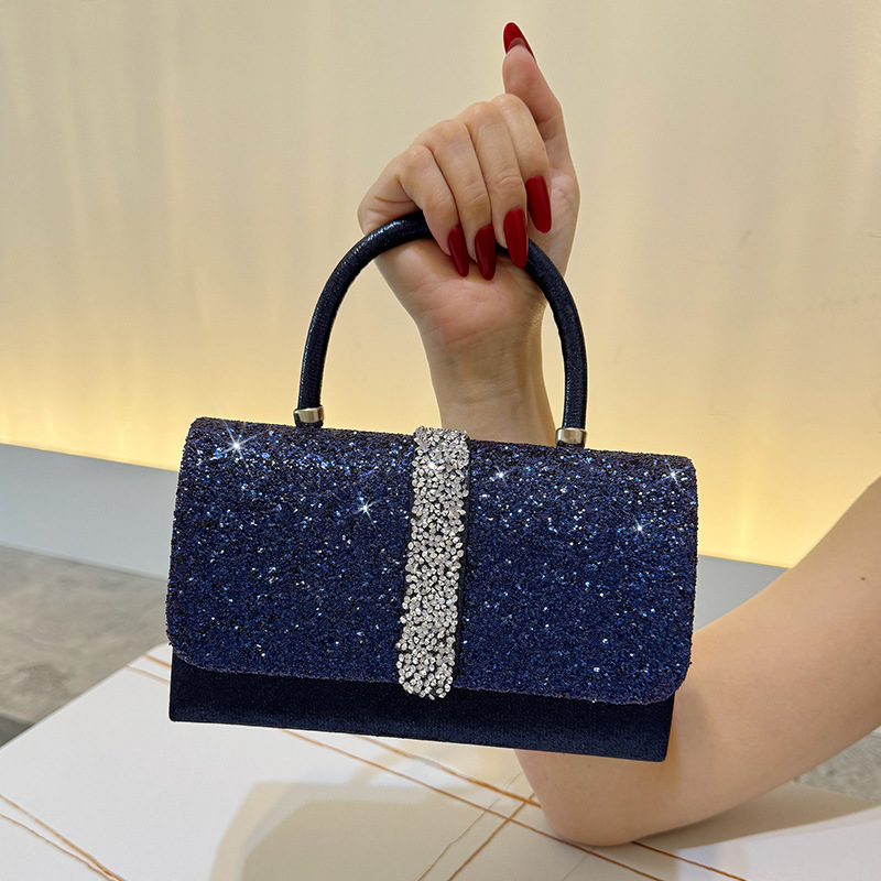 Luxurious Shiny Evening Bag, V - đánh giá và giá Luxury Bags Blue